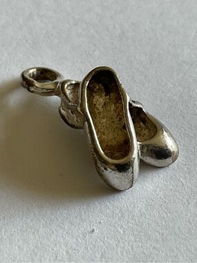 Sterling Silver Ballet Flat Shoe Charm Pendant - Women's Jewelry